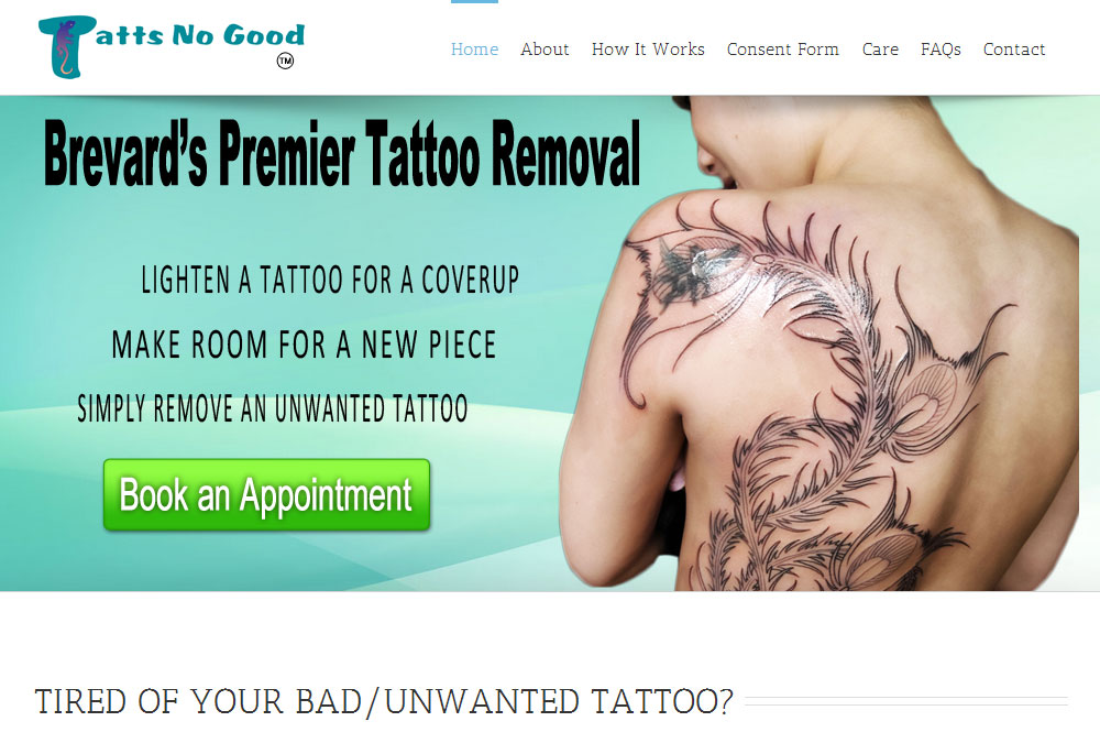 Tatts No Good Tattoo Removal - Harvest Web Design