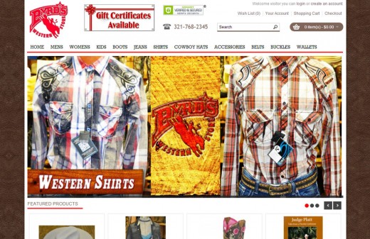 Byrds Western Store | Harvest Web Design Melbourne Florida