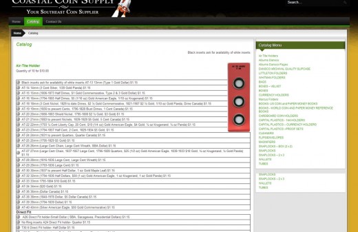 Coastal Coin Supply | Harvest Web Design Melbourne Florida