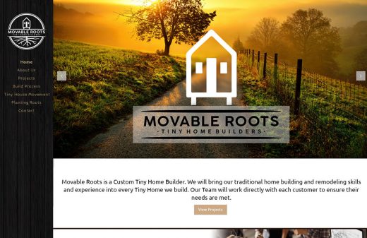 Movable Roots Tiny Homes website design by Harvest Web Design in Melbourne FL