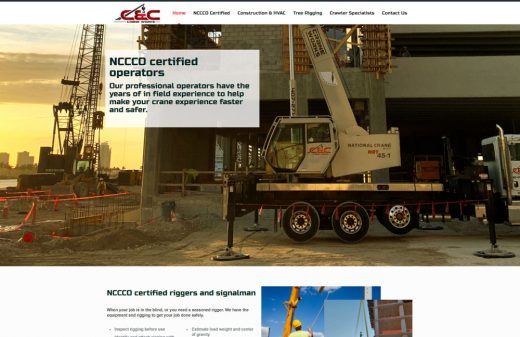 C & C Crane Works Brevard Crane websites by Harvest Web Design in Melbourne FL