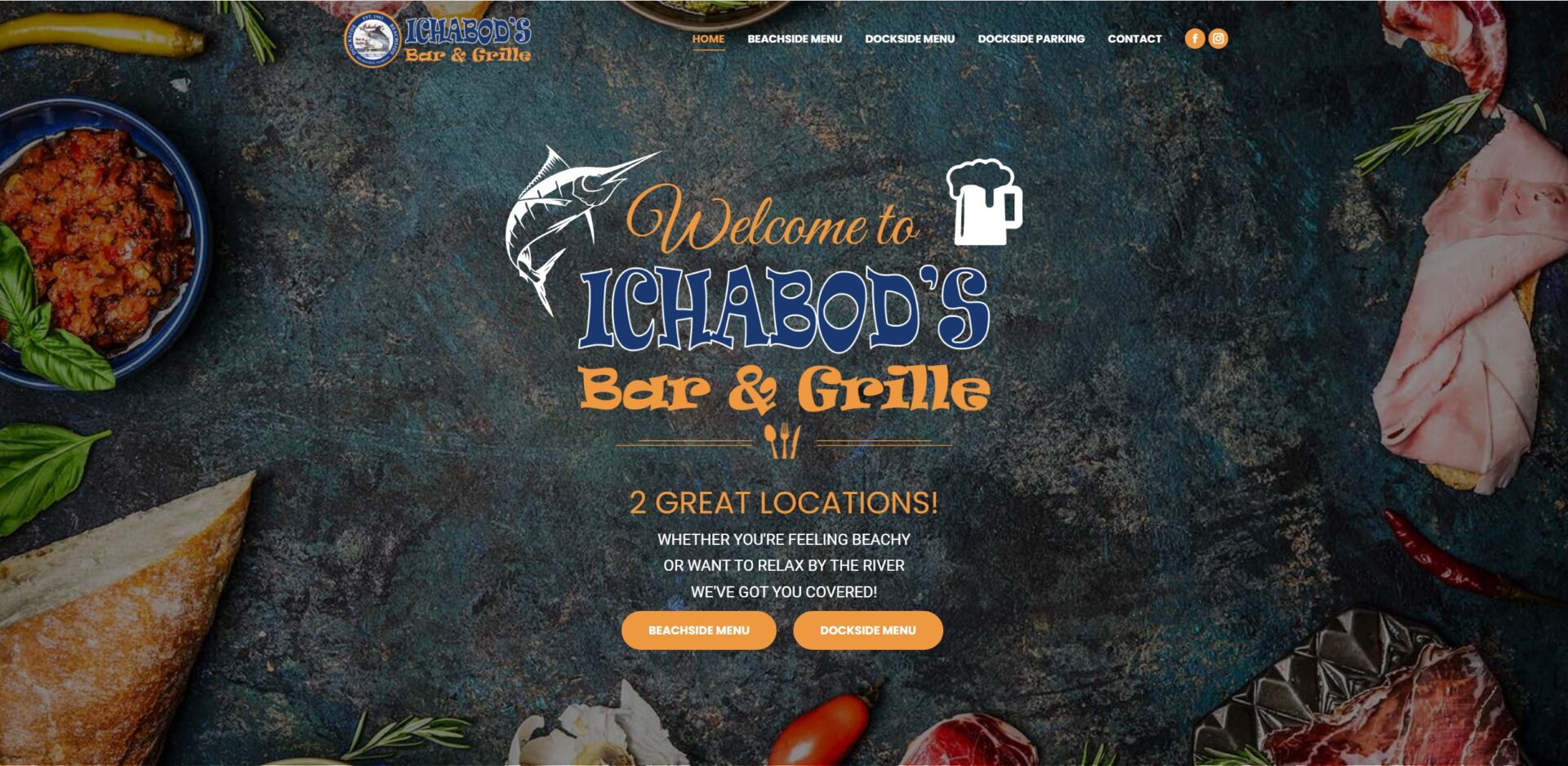 Ichabods Bar & Grill Website by Harvest Web Design in Melbourne FL