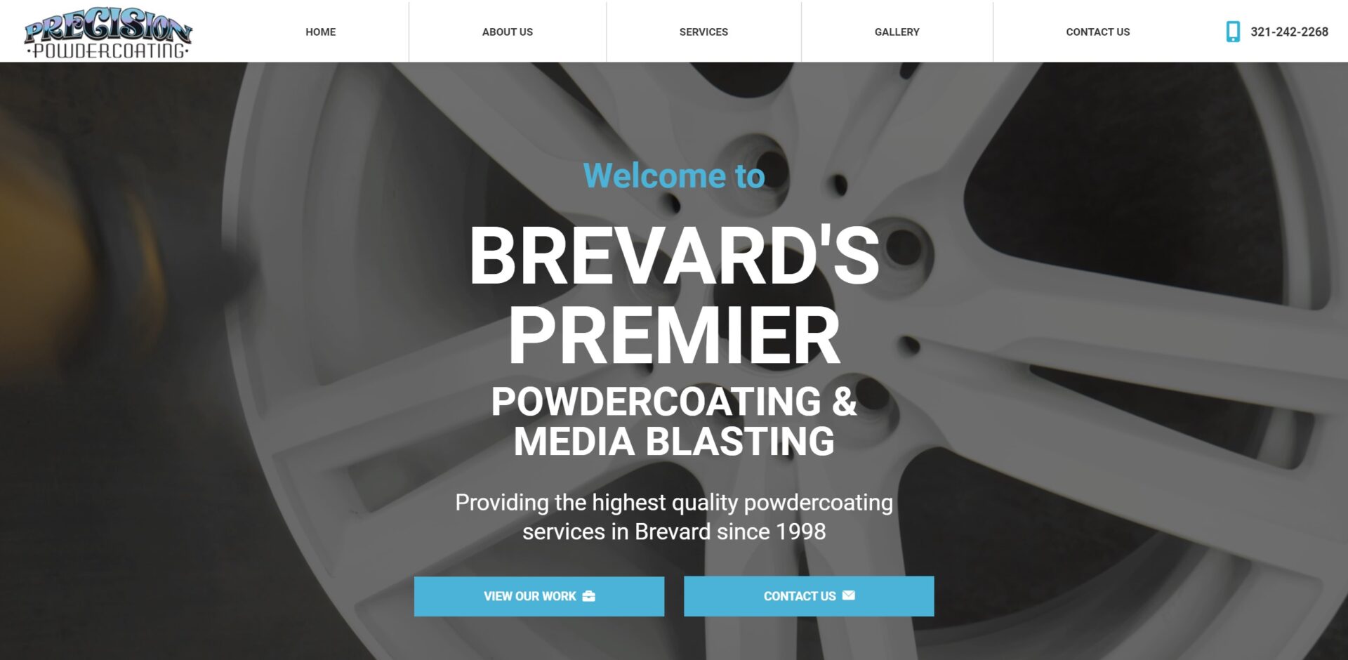 Precision Powdercoating of Melbourne Website by Harvest Web Design